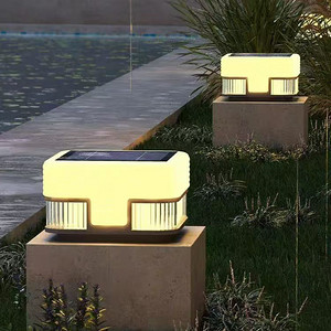 Simple square outdoor garden lights