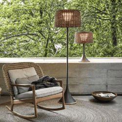 Rattan floor lamp terrace decoration