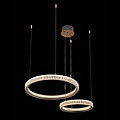 Two misaligned light luxury restaurant pendant lights