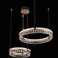 High end circular crystal restaurant pendant light