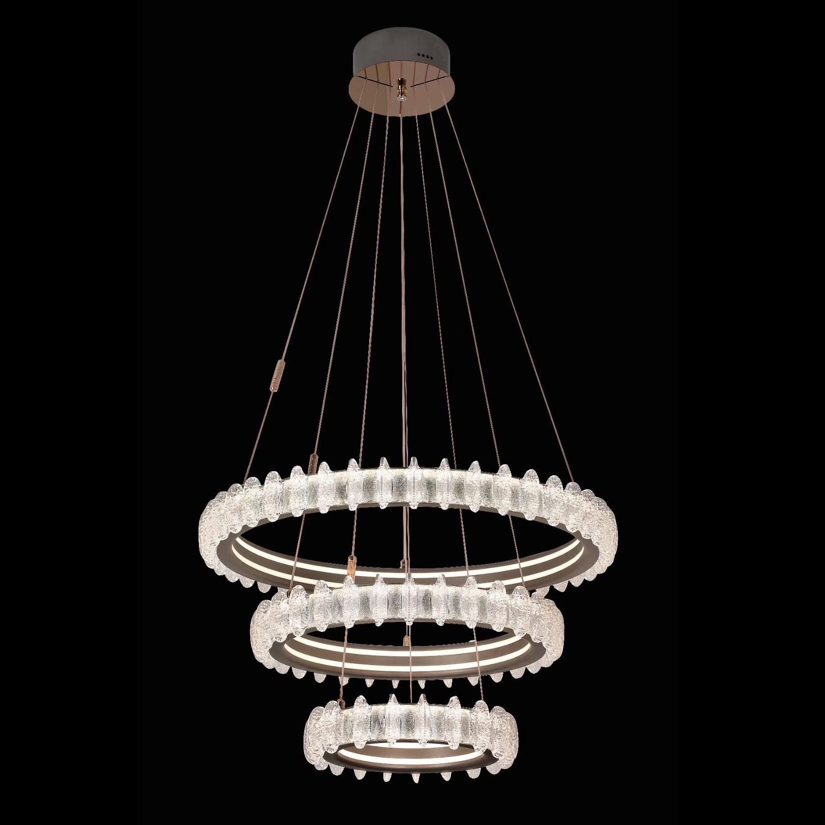 Minimalist modern circular ice flower chandelier