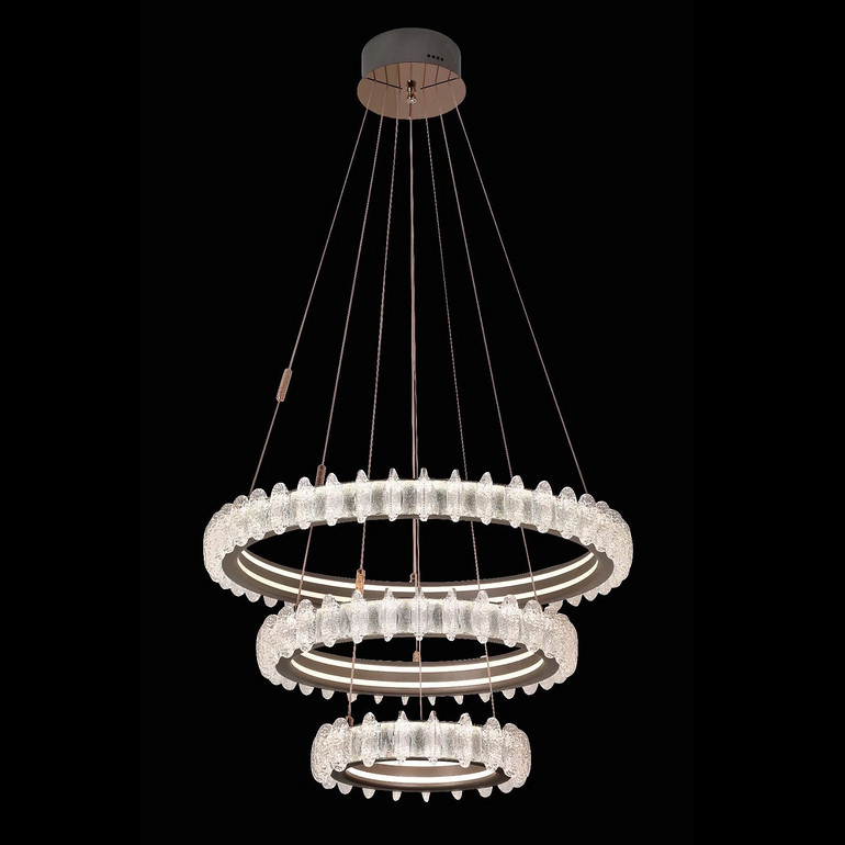 Minimalist modern circular ice flower chandelier