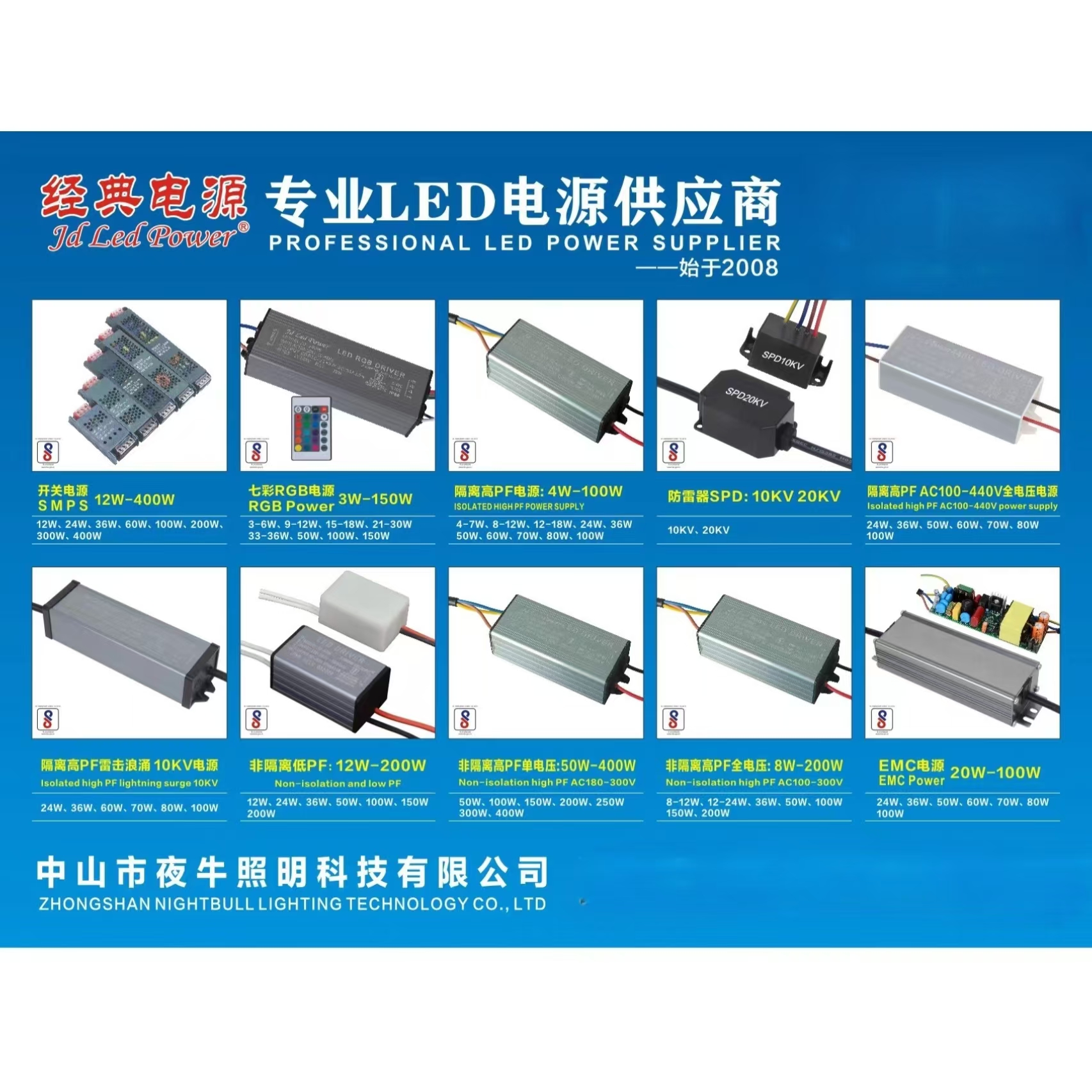 Multi type LED driver power supply, classic power supply series