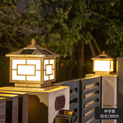 瓦盖太阳能柱头灯