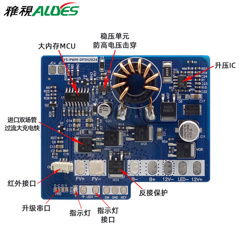 太阳能升压恒压控制器PWM-DFSH2024