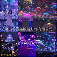 唯美创意光纤水母灯