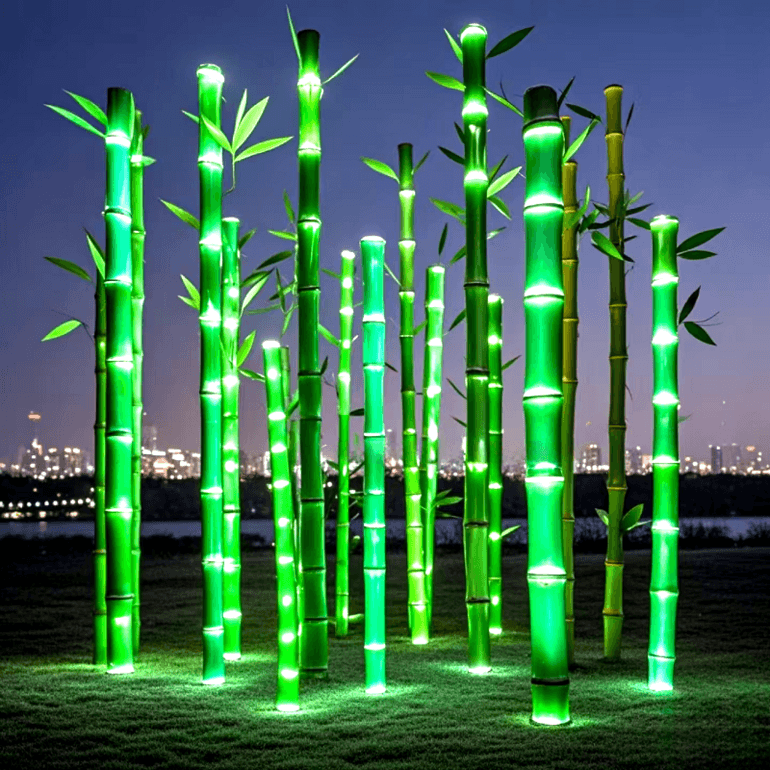 联球户外翠光灵竹景观灯