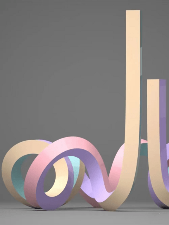 联球炫彩螺旋景观雕塑