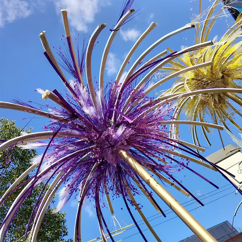 联球仿烟花爆炸展开不锈钢景观灯