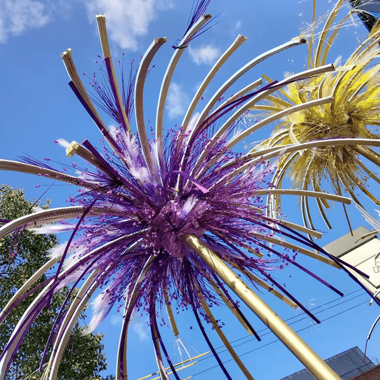 联球仿烟花爆炸展开不锈钢景观灯