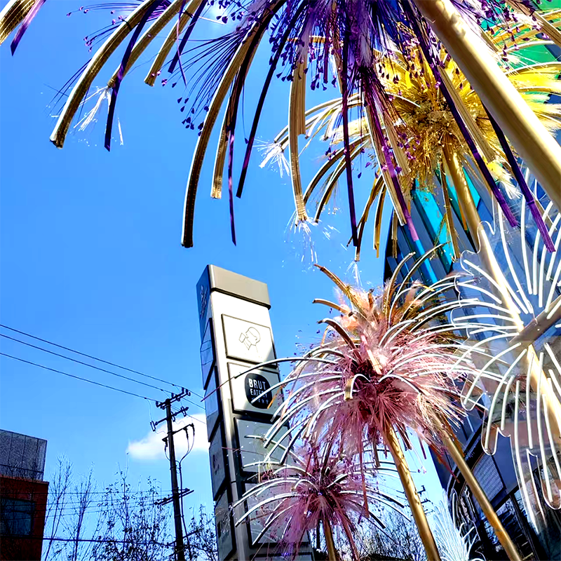联球仿烟花爆炸展开不锈钢景观灯