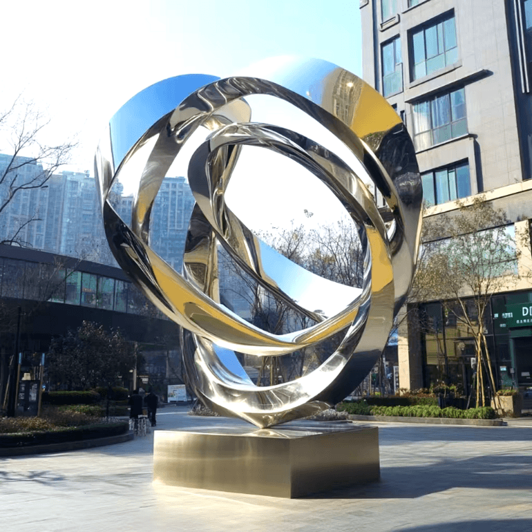 联球户外绮梦旋舞不锈钢景观雕塑