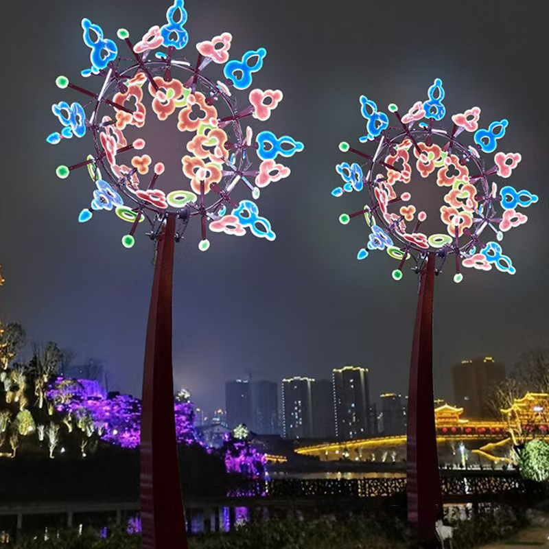 联球户外开合蒲公英景观雕塑
