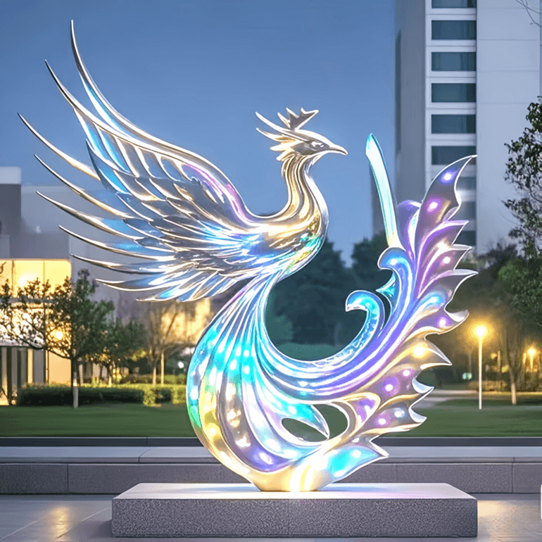 联球户外七彩凤凰景观灯
