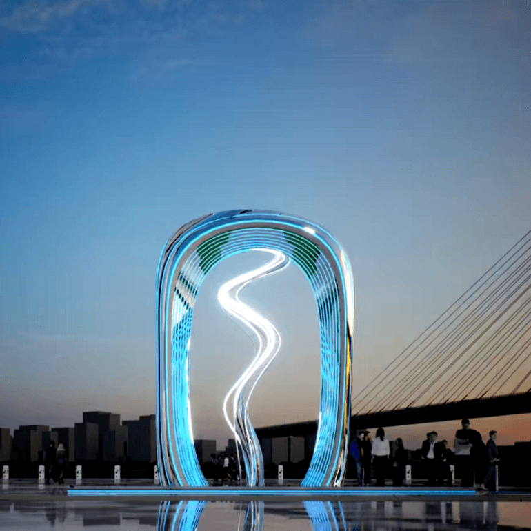 联球户外大型电流雕塑景观灯