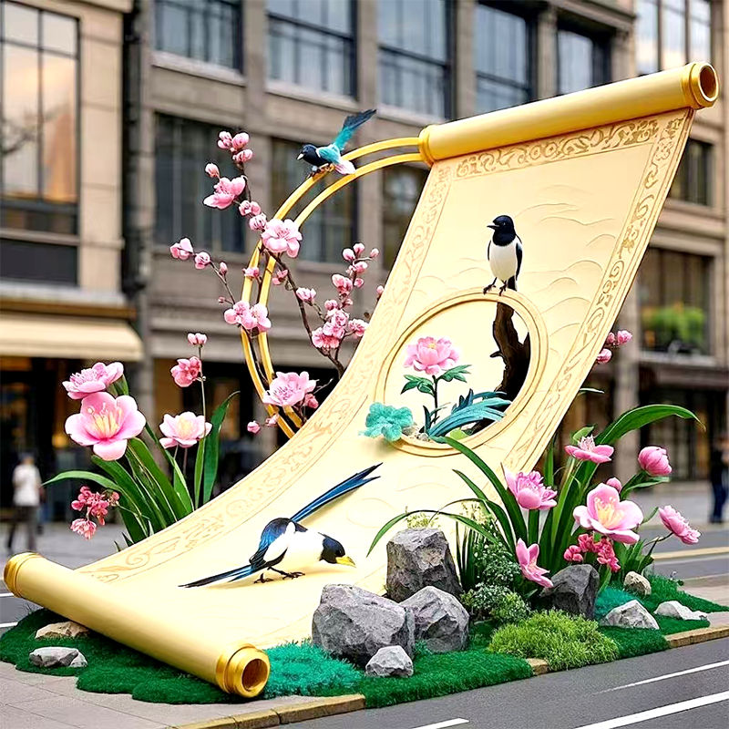 联球户外鸟语花香不锈钢雕塑景观灯