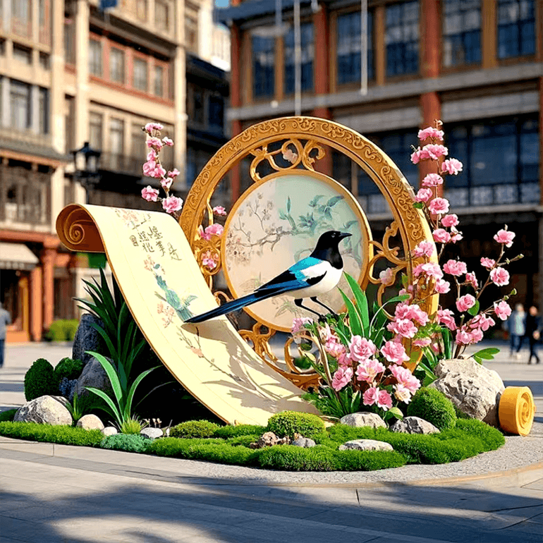 联球户外鸟语花香不锈钢雕塑景观灯