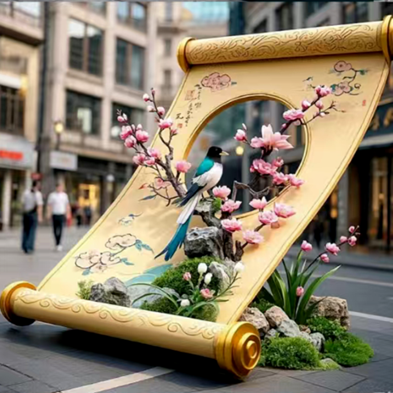 联球户外鸟语花香不锈钢雕塑景观灯