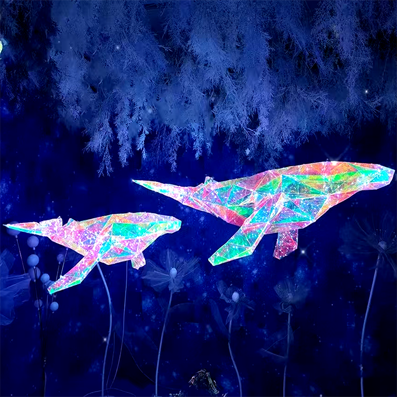 联球亚克力海洋动物雕塑景观