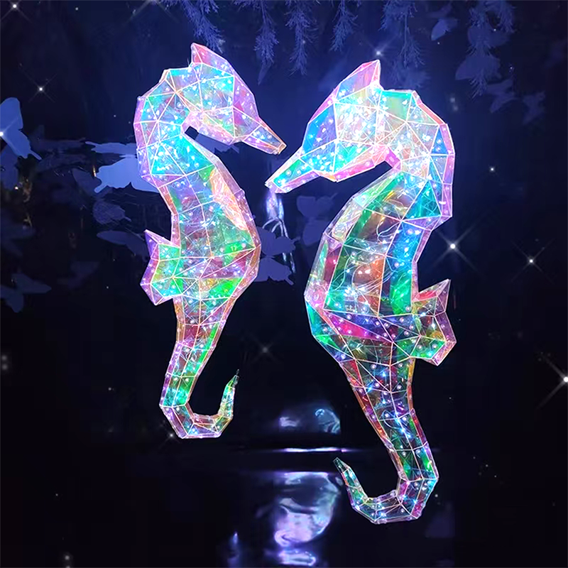 联球亚克力海洋动物雕塑景观