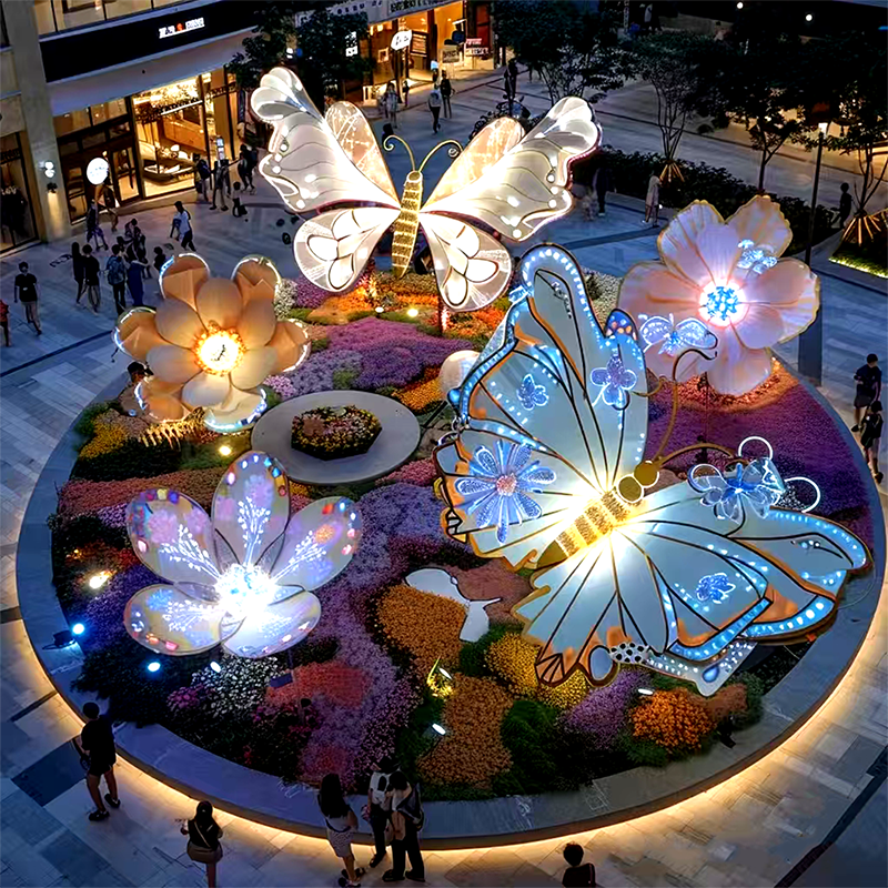 联球商业街商场蝴蝶园雕塑景观灯