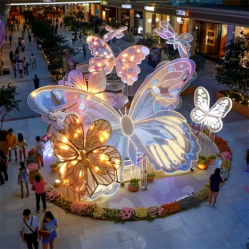 联球商业街商场蝴蝶园雕塑景观灯