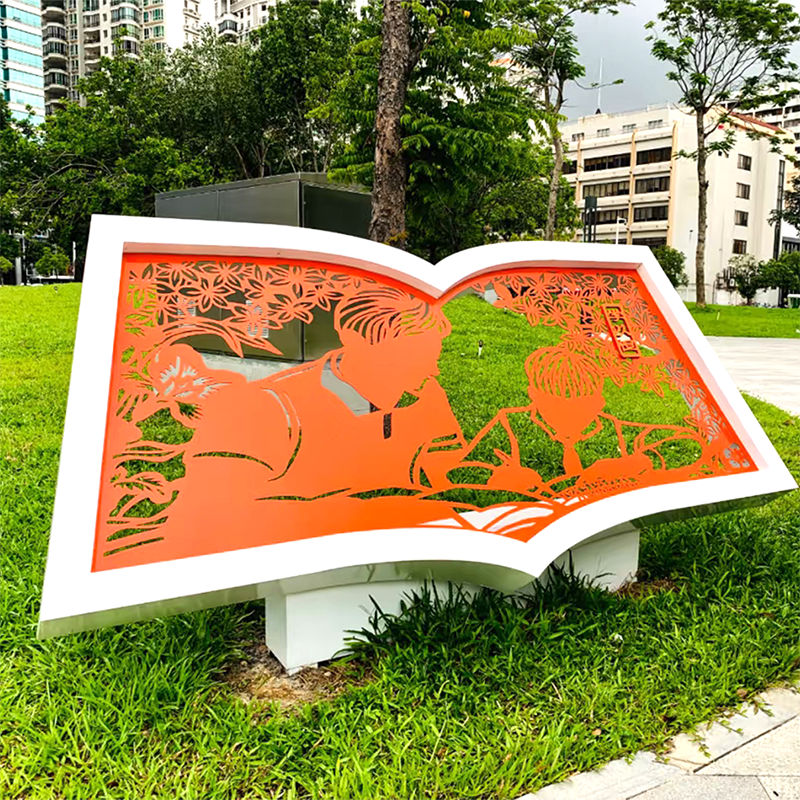 联球户外书本景观雕塑适合学校图书馆