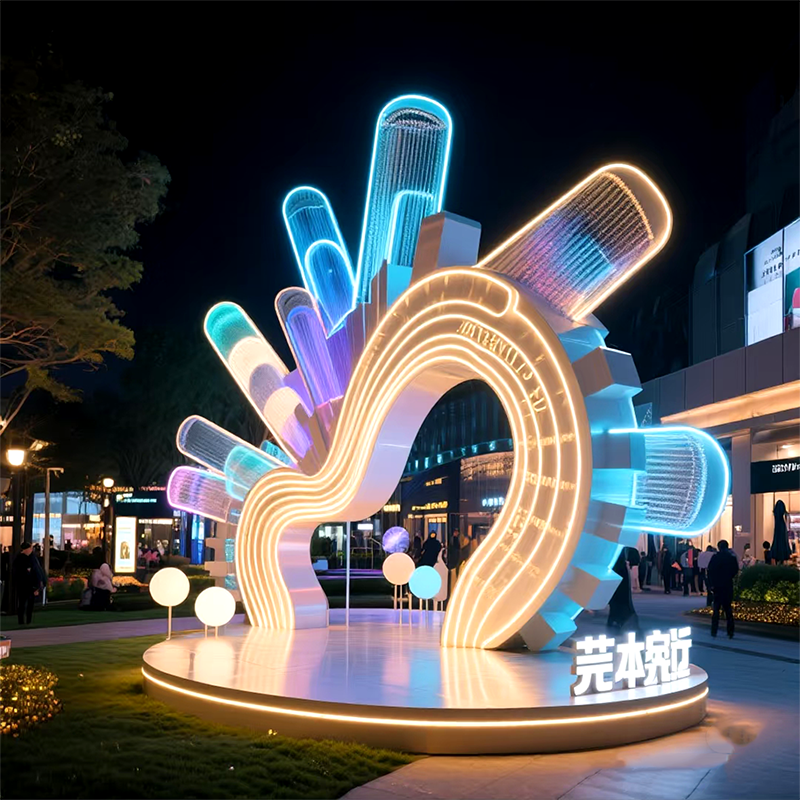 联球户外七彩魔幻城市装饰雕塑景观灯