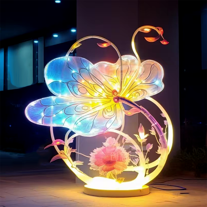 联球户外荷花雕塑景观灯