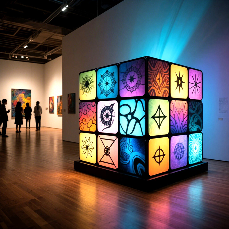 室内外魔幻魔方雕塑景观装置装饰适合商业街 广场等艺术展示的地方