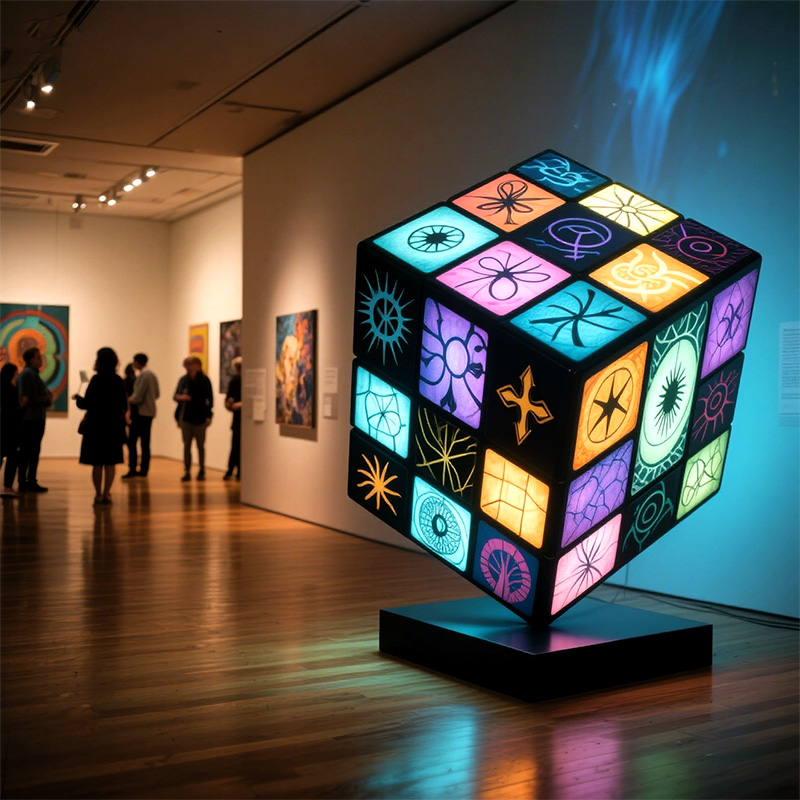 室内外魔幻魔方雕塑景观装置装饰适合商业街 广场等艺术展示的地方