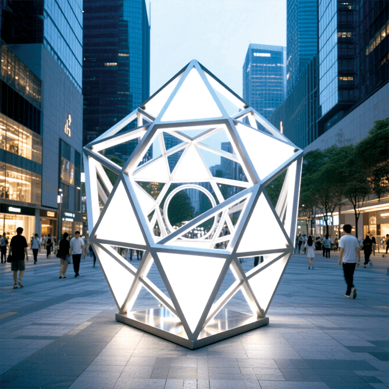 联球户外星芒几何体装置装饰星芒几何体