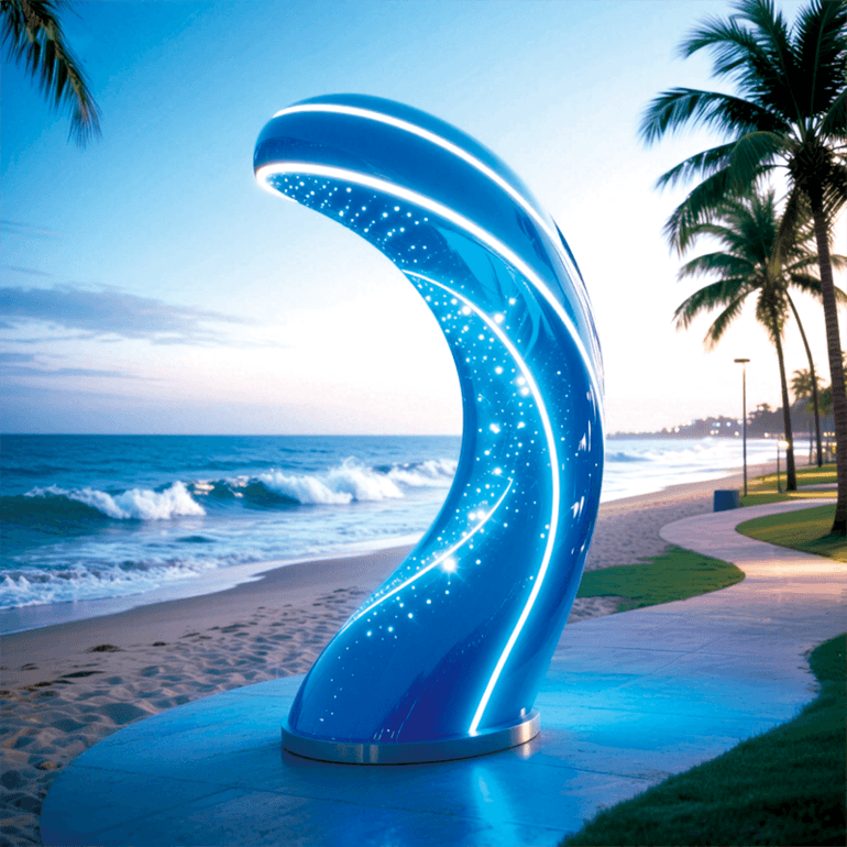 海穹星湾景观照明营造梦幻氛围