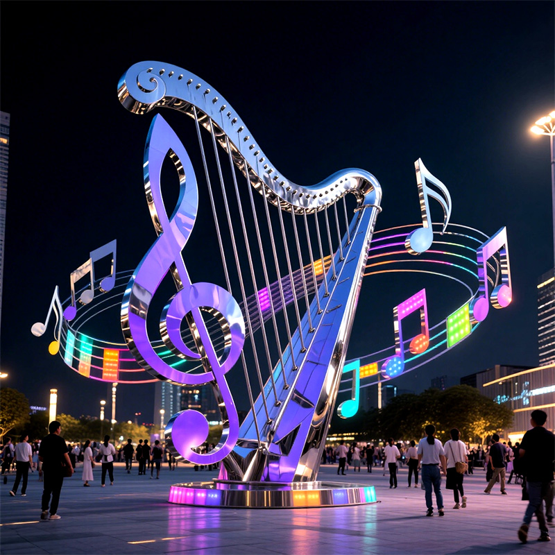 户外紫夜弦歌景观灯
