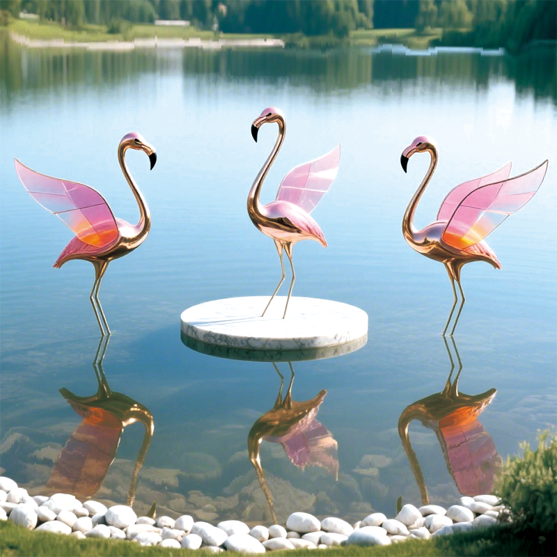金翼湖光火烈鸟湖畔景观灯