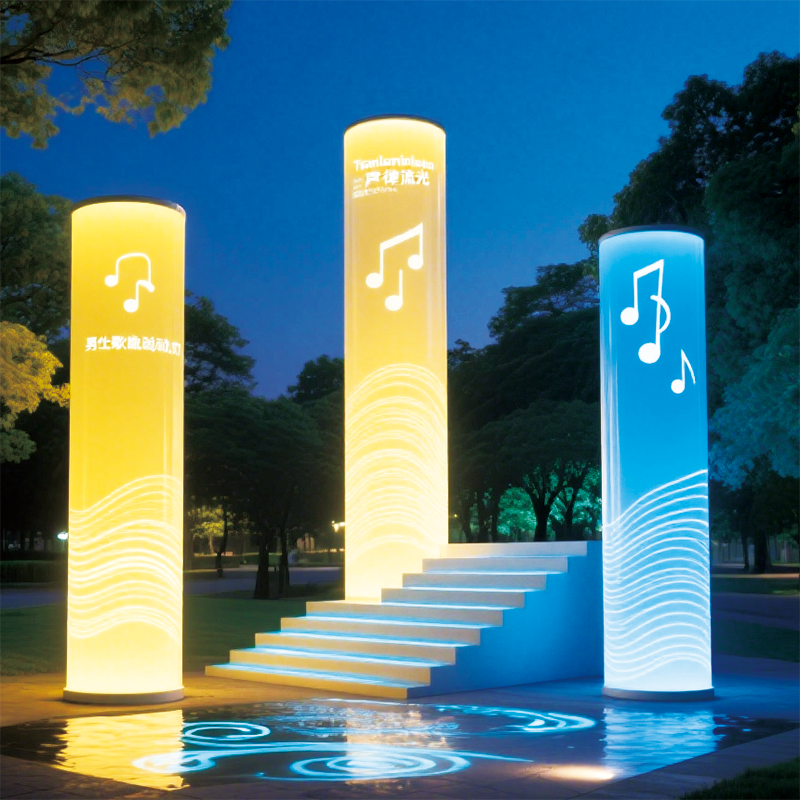 艺术感氛围感音符夜景景观灯