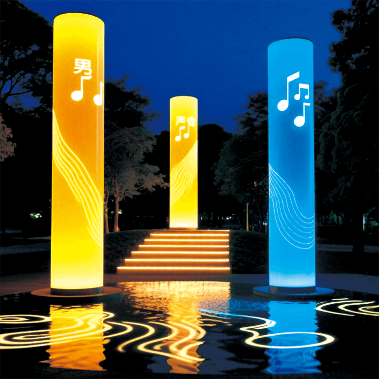 艺术感氛围感音符夜景景观灯