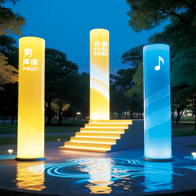 艺术感氛围感音符夜景景观灯
