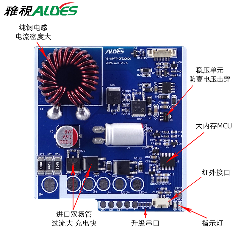 MPPT雷达感应太阳能升压控制器DFS2060G