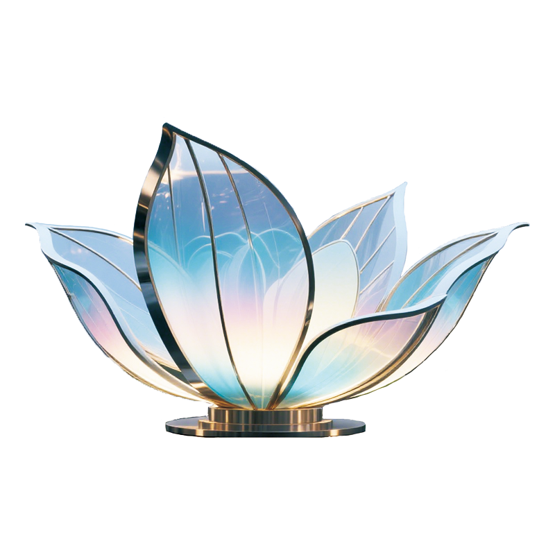 莲华溢彩,金属线条勾勒出花瓣的轮廓，精致又富有层次感浪漫的氛围