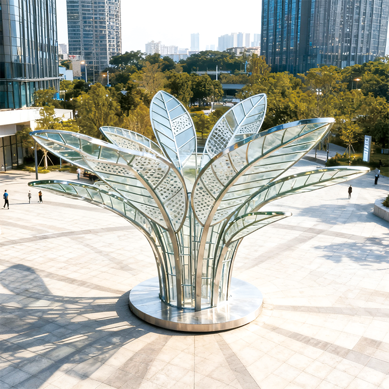 晶叶揽晖营造出浪漫且富有格调的氛围成为公共空间中亮眼的景观