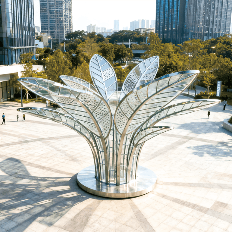 晶叶揽晖营造出浪漫且富有格调的氛围成为公共空间中亮眼的景观