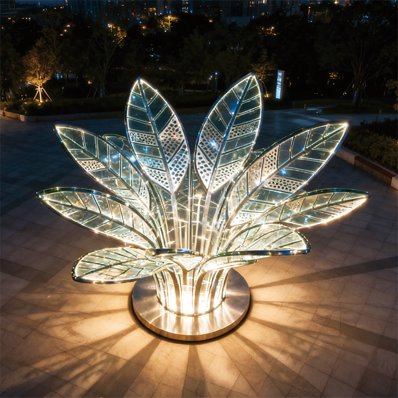 晶叶揽晖营造出浪漫且富有格调的氛围成为公共空间中亮眼的景观