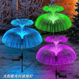太阳能光纤喷泉灯