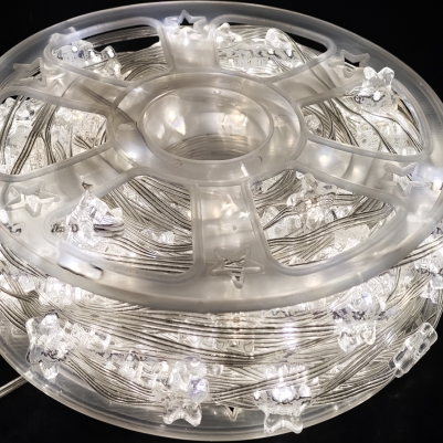 Pure white star decorative LED string lights