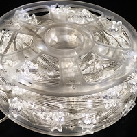 Pure white star decorative LED string lights