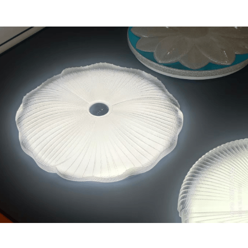 Circular non perforated ceiling mounted aisle light
