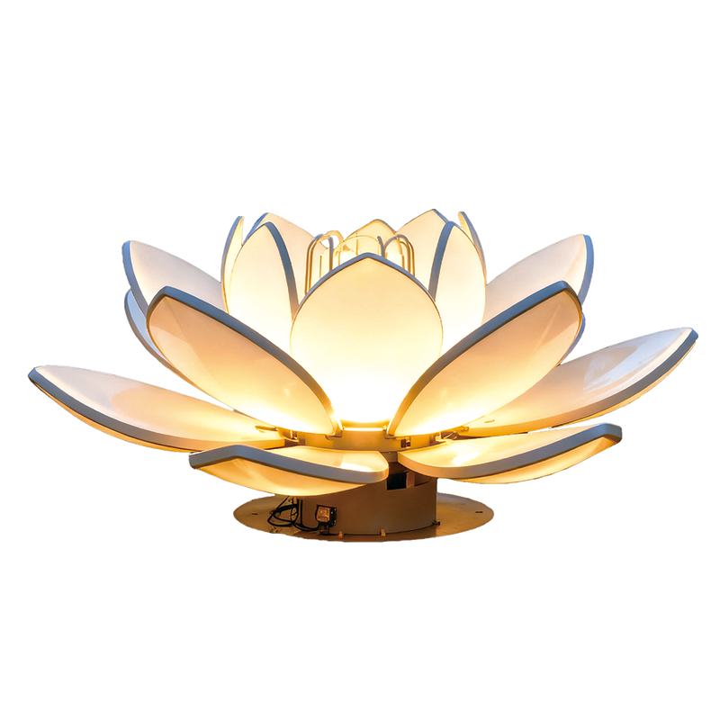 莲绽星辉为公园夜景创造亮眼的存在带来视觉与心灵的双重美好感受