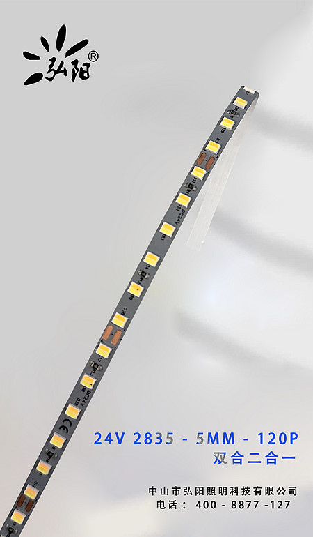 24V-2835-5MM-120P 双色二合一