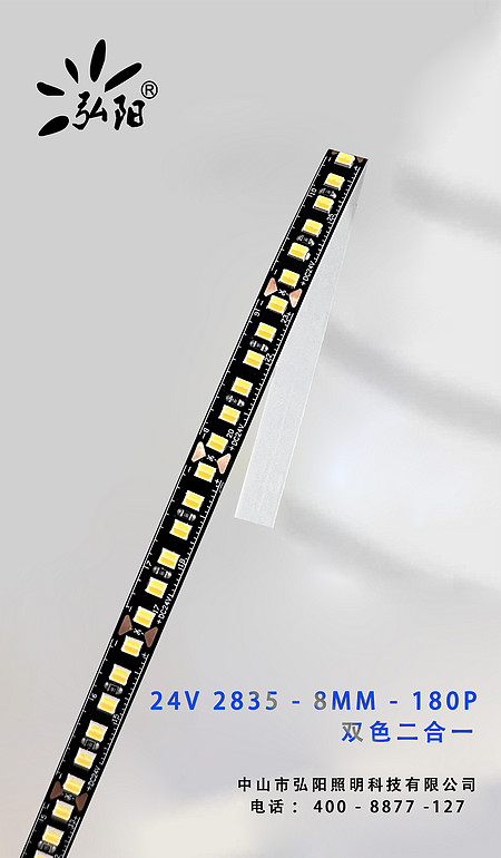 24V-2835-8MM-180P 双色二合一